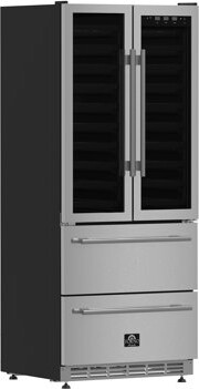 Forno Campania 32" Wine Cooler Stainless Steel, Dual Wine Zones, 2 Beverage Drawers, 17.7 cu.ft.