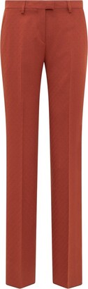 Etro Jacquard Mid-Rise Straight-Leg Tailored Trousers