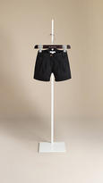 Thumbnail for your product : Burberry Pleat Detail Cotton Shorts
