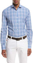 Thumbnail for your product : Isaia Check Cotton Dress Shirt, Blue/Green
