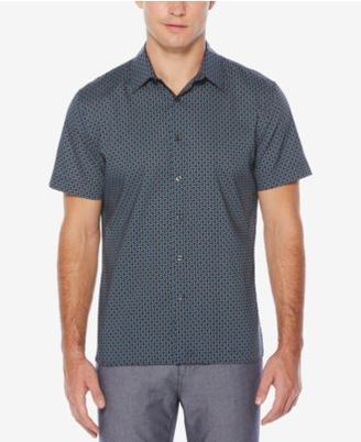 Perry Ellis Men's Big & Tall Geometric Print Shirt