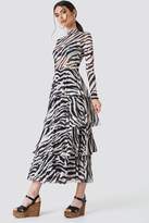 Thumbnail for your product : NA-KD Na Kd Mesh Layered Dress Zebra