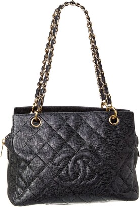 Vintage Timeless Zip Tote Caviar Large Chanel