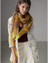 Thumbnail for your product : Burberry Two-tone Vintage Check Cotton Square Scarf