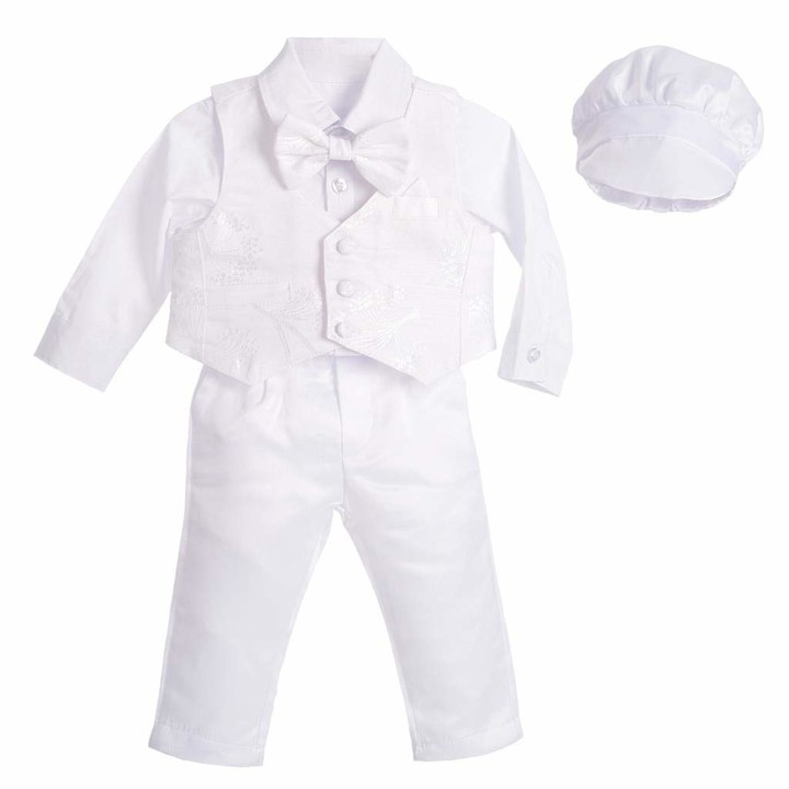 Lito Angels Baby Boys White Suit Christening Clothing Baptism Outfits