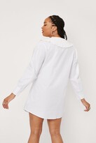 Thumbnail for your product : Nasty Gal Womens Plus Size Broderie Anglais Collar Shirt Dress - White - 20