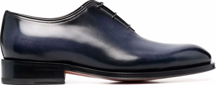 Santoni lace-up leather Derby shoes