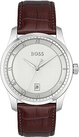 Men's Principle Quartz Mechanical Automatic Leather Strap Watch