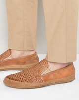 Thumbnail for your product : Base London Stage Woven Leather Shoes