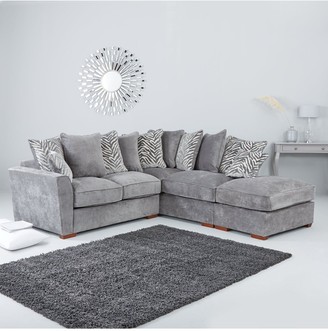 Corner Chaise Sofa Bed With Footstool