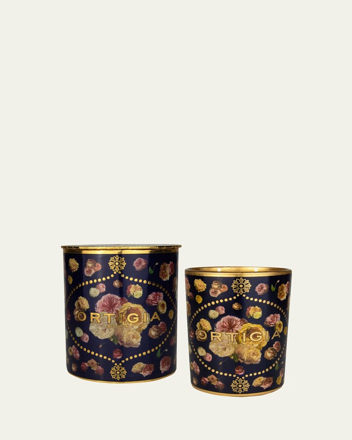 Ortigia Rose Antiche Decorated Candle, 13.4 oz.