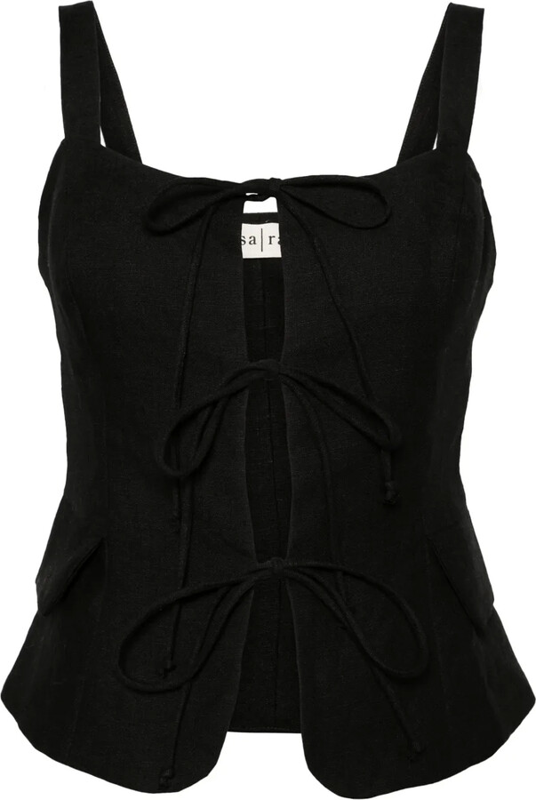 CASA RAKI Dona linen waistcoat