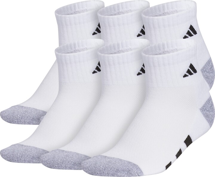 adidas Boys Youth Athletic Cushioned Quarter Socks, Pack of 6