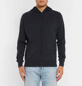 Thumbnail for your product : Loro Piana Portland Melange Cashmere and Silk-Blend Zip-Up Hoodie - Men - Blue