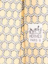 Thumbnail for your product : Hermes Chain-Link Print Silk Tie