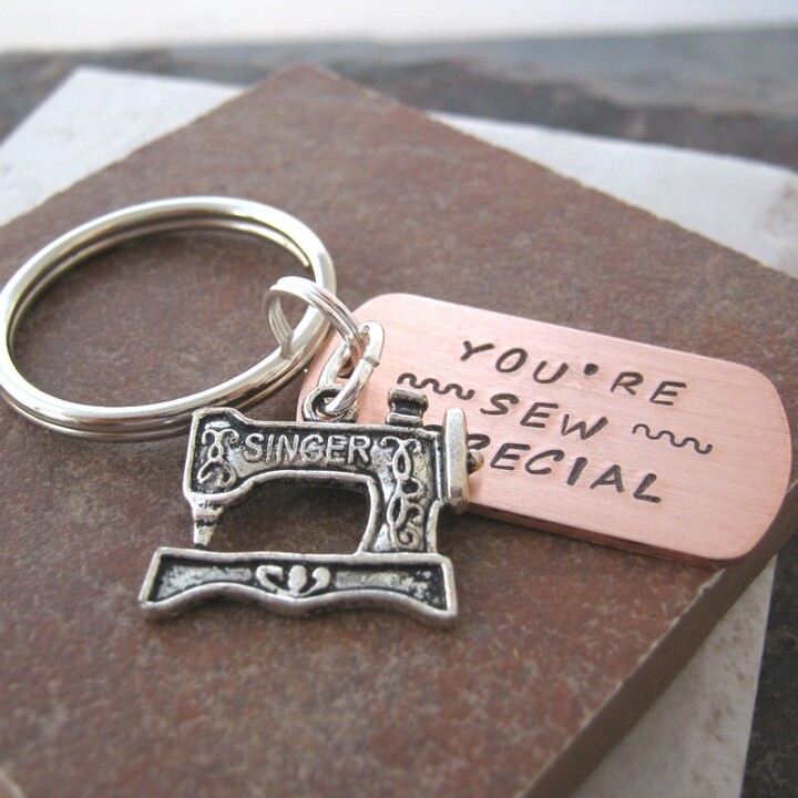 You're Sew Special Keychain, Sewing Machine Charm, Sewing Humor, Initial Disc Choice, Sewist Gift, Rather Be Sewing, Seamstress