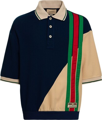 Gucci - Men - logo-embroidered Cotton-Blend Piqué Polo Shirt Blue - XXL