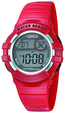 Lorus Children's Digital PU Rubber Strap Watch