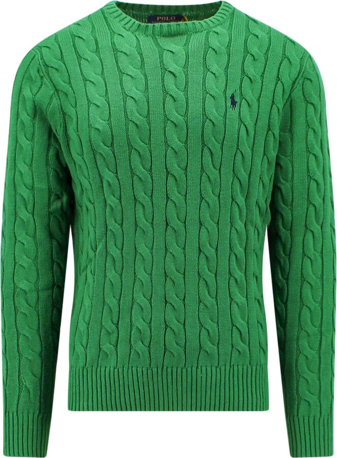 Ralph Lauren Men's Green Crewneck Sweaters on Sale | ShopStyle