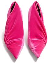 Thumbnail for your product : Balenciaga Draped Velvet Point-toe Pumps - Womens - Pink