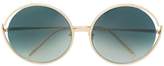 Thumbnail for your product : Linda Farrow round oversized sunglasses