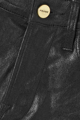 Frame Le High Skinny Leather Pants - Black