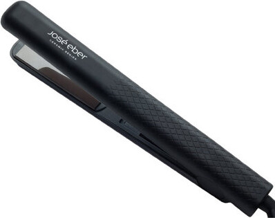 Jose Eber 100% Pure Ceramic Flat Iron: Black - 1.25" Plates - Heat Temperature Control, Negative Ionic Technology, Professional Hair Straightener