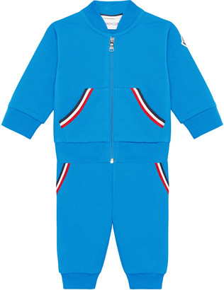 Moncler Striped-Trim Sweat Suit Set, Size 12M-3
