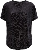 Thumbnail for your product : New Look Flocked Leopard Print Mesh T-Shirt