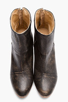 Thumbnail for your product : Rag and Bone 3856 RAG & BONE Dark Grey Distressed Leather Newbury Ankle Boots