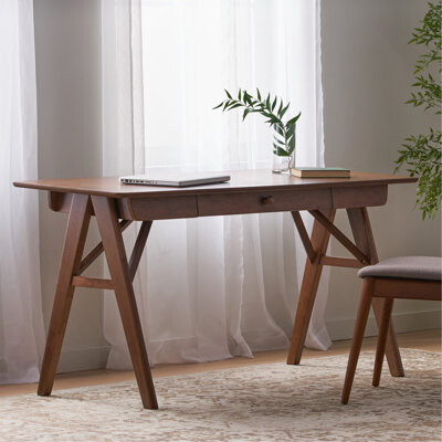 George Oliver Wood Desk With Drawers Small Computer Desk For Small Spaces Gaming Study Home Office Desks For Work