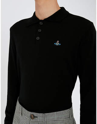 Vivienne Westwood Logo-embroidered wool polo shirt