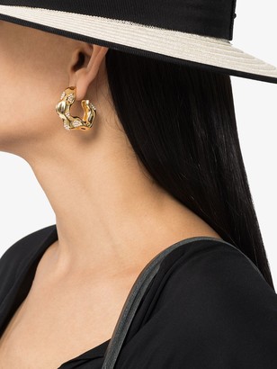 Joanna Laura Constantine Feminine Waves gold-plated pearl earrings