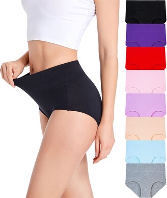 HAVVIS Women High Waist Cotton Knickers Tummy Control Briefs C-Section Recovery Underwear Soft Stretch Ladies Panties Multipack 