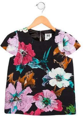 Milly Minis Girls' Floral Print Short Sleeve Top w/ Tags