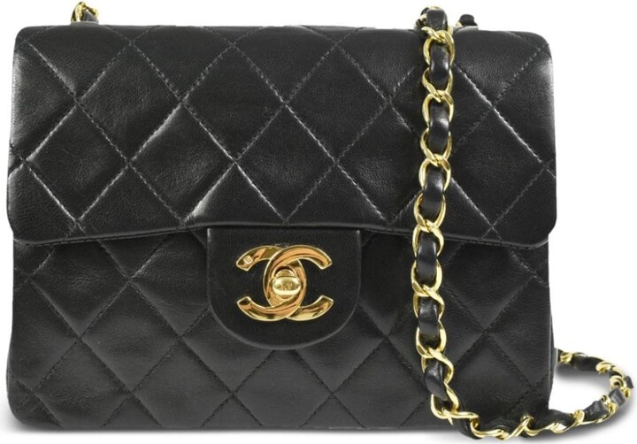 CHANEL Pre-Owned 1995-1997 Large Diamond Quilted Flap Crossbody Bag - Black  for Women