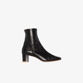 Thumbnail for your product : BY FAR Black Sofia 50 Leather Ankle Boots