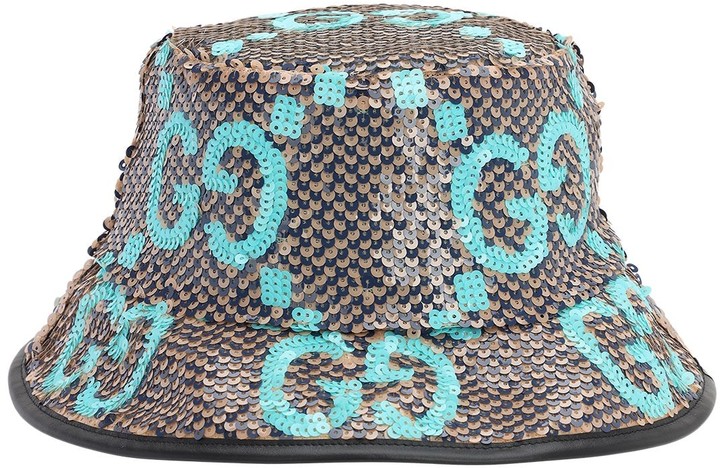 sequin bucket hat