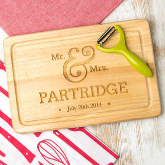 Dust and Things Personalised Mr And Mrs Slate Serving Board