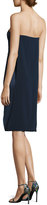 Thumbnail for your product : Halston Strapless Draped Satin Mini Dress, Dark Navy
