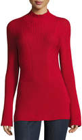 Thumbnail for your product : Escada Mock-Neck Bell-Sleeve Virgin Wool Sweater