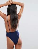 Thumbnail for your product : South Beach Navy Low Back Swimsuit
