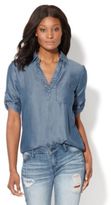 Thumbnail for your product : New York and Company One-Pocket Popover - Ultra-Soft Chambray - Soho Soft Shirt