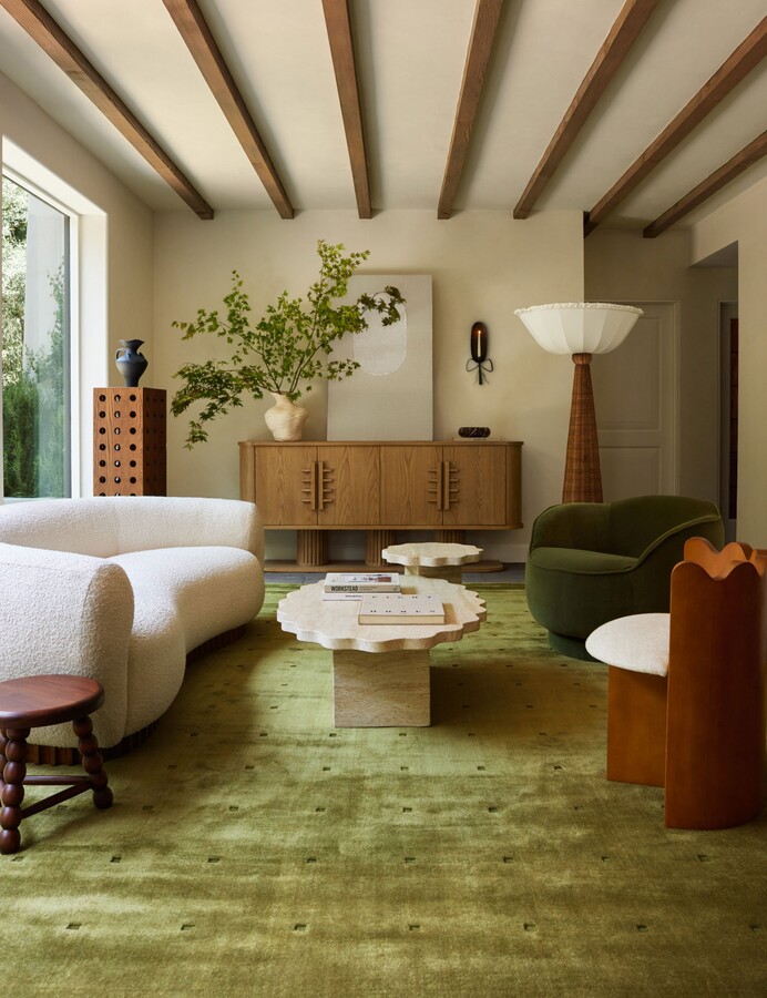 Lulu and Georgia Scalloped Indoor / Outdoor Coffee Table