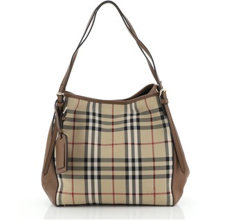 Burberry Canterbury Tote Horseferry Check Canvas and Leather Small -  ShopStyle