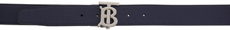 Burberry Reversible Navy & Black Monogram TB Belt