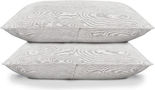 Bokser Home 100%FrenchLinenPillowcaseSet-Standard-ShadowPinstripe||BOKSERHOME