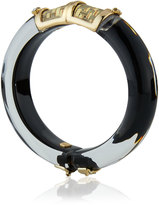Thumbnail for your product : Alexis Bittar Woven Raffia & Lucite Hinge Bangle, Black