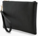 Thumbnail for your product : boohoo Cross Hatch Zip Top Clutch Bag