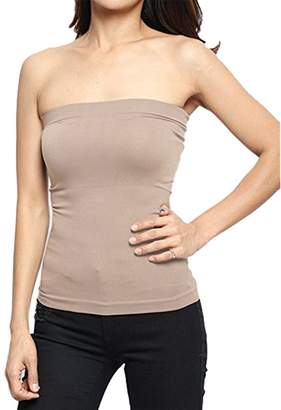 Hollywood Star Fashion Plain Stretch Seamless Strapless Layering Tube Top Fits All